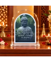 Buddha L Shape Acrylic Showpiece 3 X 3.5 Inch For Home, Office And Car (F175787)