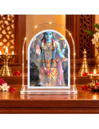 Lord Vishnu L Shape Acrylic Showpiece 3 X 3.5 Inch For Home, Office And Car (F175788)