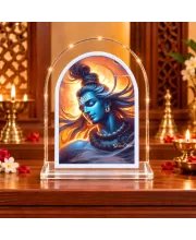 Lord Shiva L Shape Acrylic Showpiece 3 X 3.5 Inch For Home, Office And Car (F175793)