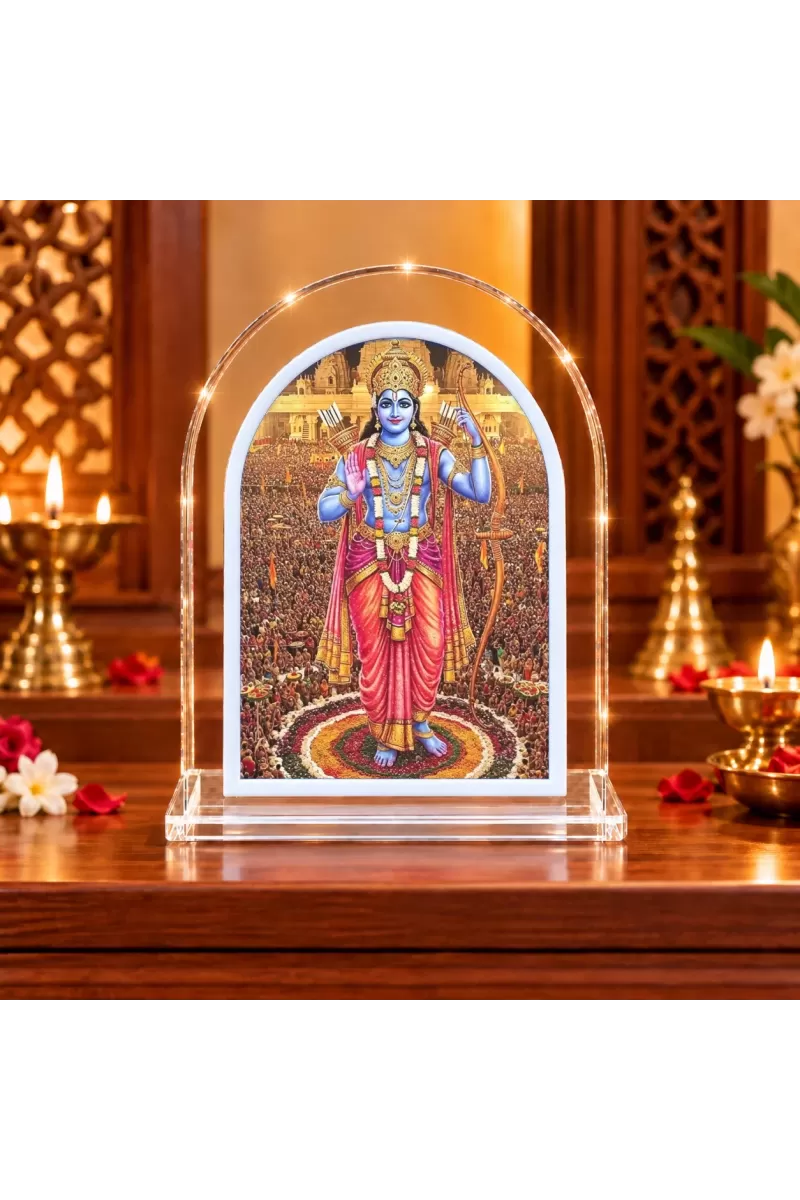 Lord Rama L Shape Acrylic Showpiece 3 X 3.5 Inch For Home, Office And Car (F175794)