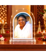 Mata Amritanandamayi L Shape Acrylic Showpiece 3 X 3.5 Inch For Home, Office And Car (F175795)