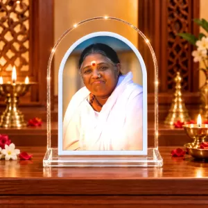 Mata Amritanandamayi L Shape Acrylic Showpiece 3 X 3.5 Inch For Home, Office And Car (F175795) Mata Amritanandamayi L Shape Acrylic Showpiece 3 X 3.5 Inch For Home, Office And Car (F175795)