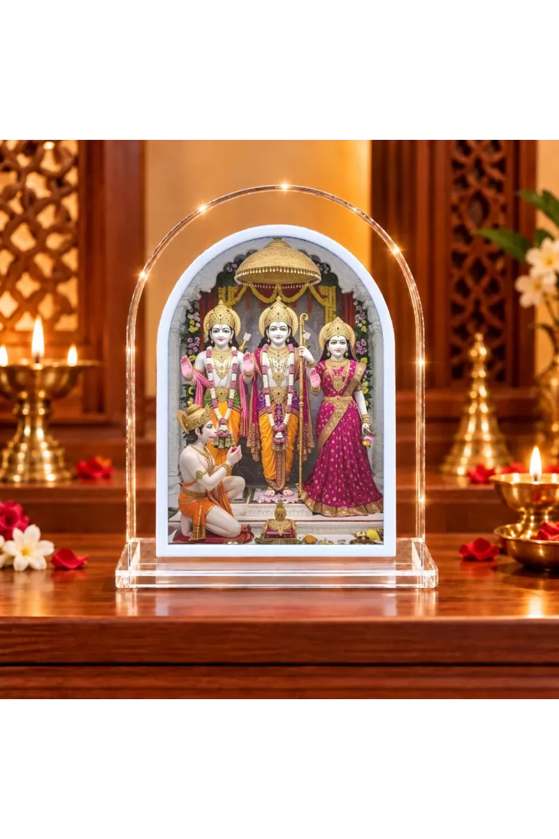 Lord Ram L Shape Acrylic Showpiece 3 X 3.5 Inch For Home, Office And Car (F175797)