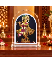 Lord Krishna L Shape Acrylic Showpiece 3 X 3.5 Inch For Home, Office And Car (F175798)