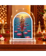 Goddess Lakshmi L Shape Acrylic Showpiece 3 X 3.5 Inch For Home, Office And Car (F175799)