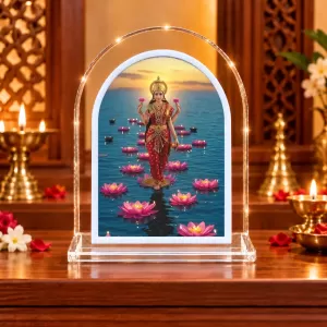 Goddess Lakshmi L Shape Acrylic Showpiece 3 X 3.5 Inch For Home, Office And Car (F175799) Goddess Lakshmi L Shape Acrylic Showpiece 3 X 3.5 Inch For Home, Office And Car (F175799)