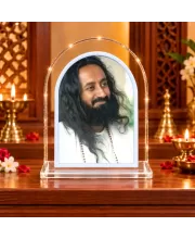 Sri Sri Ravi Shankar L Shape Acrylic Showpiece 3 X 3.5 Inch For Home, Office And Car (F175800)