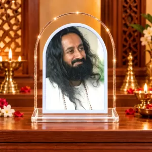 Sri Sri Ravi Shankar L Shape Acrylic Showpiece 3 X 3.5 Inch For Home, Office And Car (F175800) Sri Sri Ravi Shankar L Shape Acrylic Showpiece 3 X 3.5 Inch For Home, Office And Car (F175800)