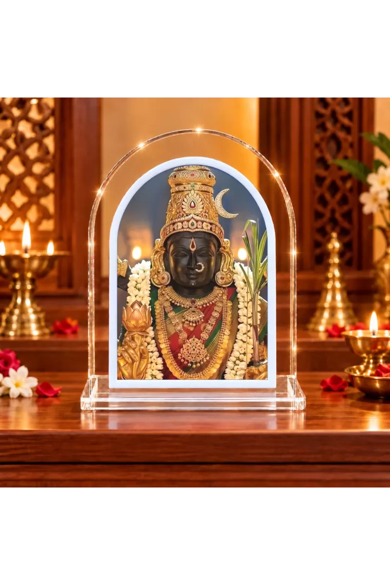 Tirupati Balaji L Shape Acrylic Showpiece 3 X 3.5 Inch For Home, Office And Car (F175801)