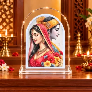 Shree Krishna And Shree Radha L Shape Acrylic Showpiece 3 X 3.5 Inch For Home, Office And Car (F175807) Shree Krishna And Shree Radha L Shape Acrylic Showpiece 3 X 3.5 Inch For Home, Office And Car (F175807)