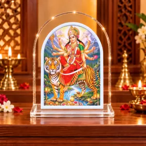 Durga Maa L Shape Acrylic Showpiece 3 X 3.5 Inch For Home, Office And Car (F175810) Durga Maa L Shape Acrylic Showpiece 3 X 3.5 Inch For Home, Office And Car (F175810)