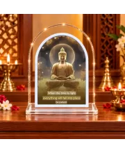 Buddha L Shape Acrylic Showpiece 3 X 3.5 Inch For Home, Office And Car (F175813)
