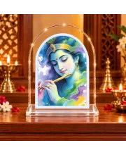 Lord Krishna L Shape Acrylic Showpiece 3 X 3.5 Inch For Home, Office And Car (F175814)