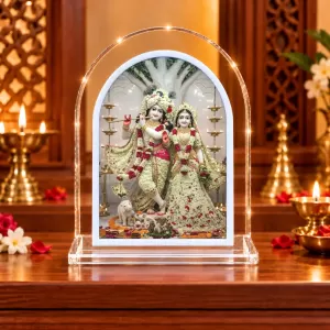 Radha Krishna L Shape Acrylic Showpiece 3 X 3.5 Inch For Home, Office And Car (F175816) Radha Krishna L Shape Acrylic Showpiece 3 X 3.5 Inch For Home, Office And Car (F175816)