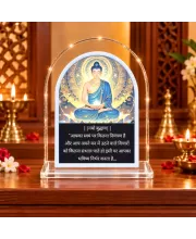 Buddha L Shape Acrylic Showpiece 3 X 3.5 Inch For Home, Office And Car (F175817)