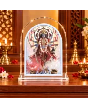Kali Maa L Shape Acrylic Showpiece 3 X 3.5 Inch For Home, Office And Car (F175819)