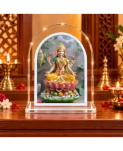 Goddess Lakshmi L Shape Acrylic Showpiece 3 X 3.5 Inch For Home, Office And Car (F175821)