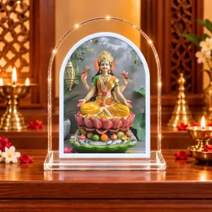 Goddess Lakshmi L Shape Acrylic Showpiece 3 X 3.5 Inch For Home, Office And Car (F175821)