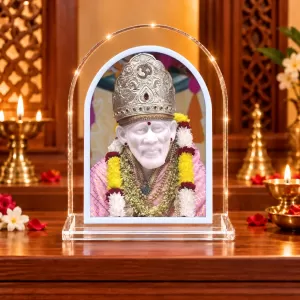 Shirdi Sai Baba L Shape Acrylic Showpiece 3 X 3.5 Inch For Home, Office And Car (F175825) Shirdi Sai Baba L Shape Acrylic Showpiece 3 X 3.5 Inch For Home, Office And Car (F175825)