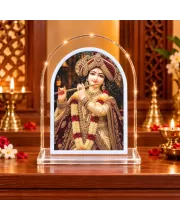 Lord Krishna L Shape Acrylic Showpiece 3 X 3.5 Inch For Home, Office And Car (F175826)