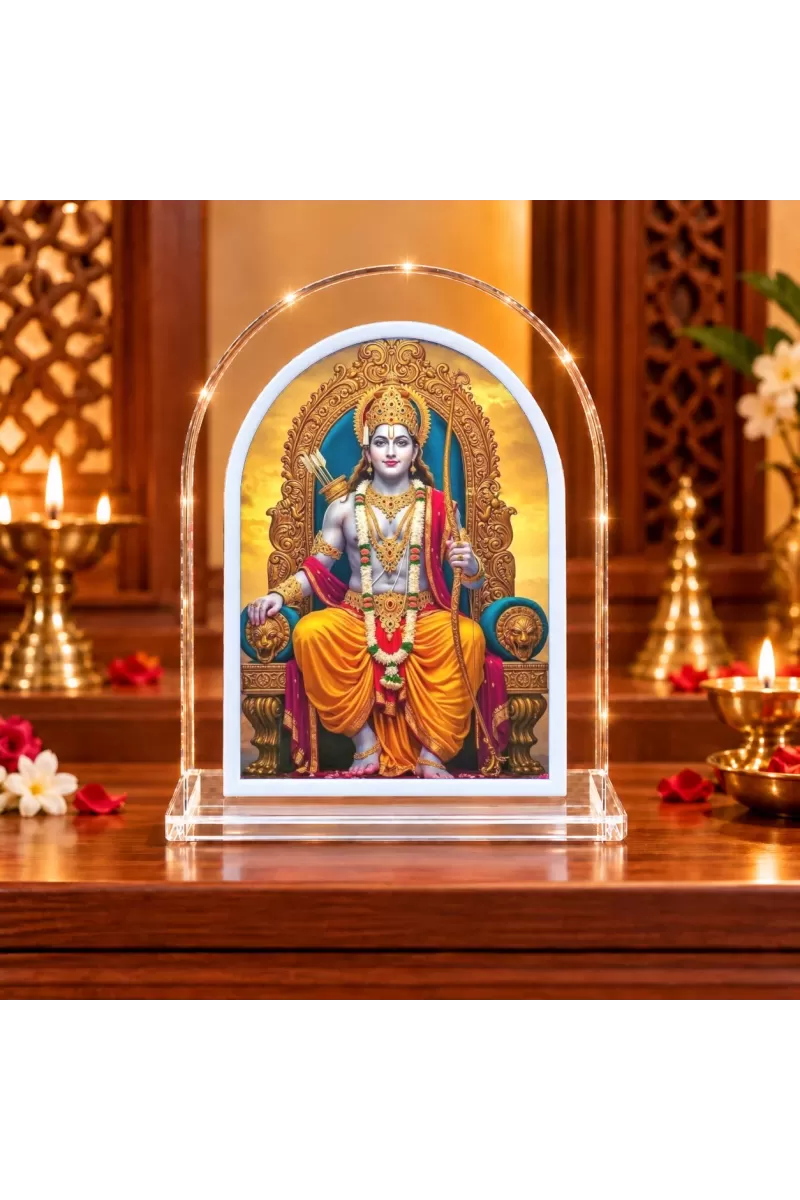 Lord Rama L Shape Acrylic Showpiece 3 X 3.5 Inch For Home, Office And Car (F175827)