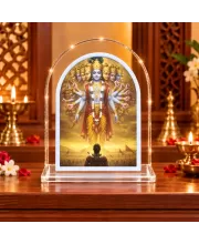 Shree Krishna L Shape Acrylic Showpiece 3 X 3.5 Inch For Home, Office And Car (F175828)