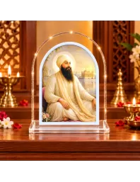 Guru Nanak Ji L Shape Acrylic Showpiece 3 X 3.5 Inch For Home, Office And Car (F175829)