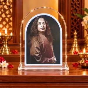 Paramahansa Yogananda L Shape Acrylic Showpiece 3 X 3.5 Inch For Home, Office And Car (F175830) Paramahansa Yogananda L Shape Acrylic Showpiece 3 X 3.5 Inch For Home, Office And Car (F175830)