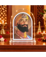 Guru Gobind Singh L Shape Acrylic Showpiece 3 X 3.5 Inch For Home, Office And Car (F175831)
