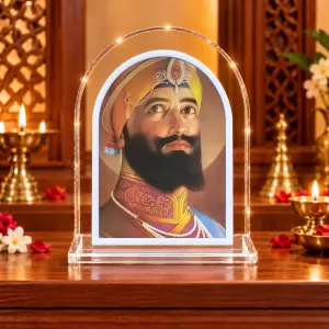 Guru Gobind Singh L Shape Acrylic Showpiece 3 X 3.5 Inch For Home, Office And Car (F175831) Guru Gobind Singh L Shape Acrylic Showpiece 3 X 3.5 Inch For Home, Office And Car (F175831)