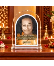Paramahansa Yogananda L Shape Acrylic Showpiece 3 X 3.5 Inch For Home, Office And Car (F175833)