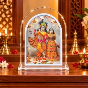 Radha Krishna L Shape Acrylic Showpiece 3 X 3.5 Inch For Home, Office And Car (F175834) Radha Krishna L Shape Acrylic Showpiece 3 X 3.5 Inch For Home, Office And Car (F175834)