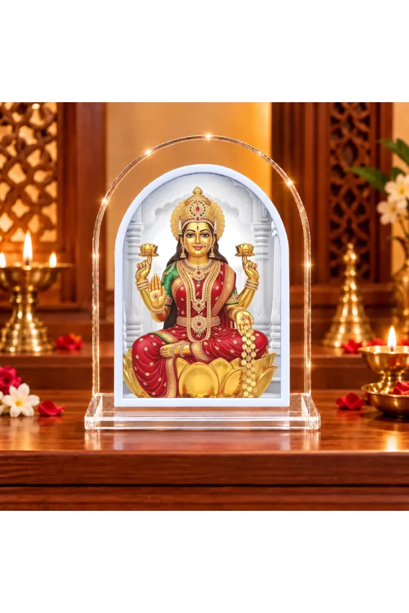 Goddess Lakshmi L Shape Acrylic Showpiece 3 X 3.5 Inch For Home, Office And Car (F175835)