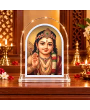 Lord Murugan L Shape Acrylic Showpiece 3 X 3.5 Inch For Home, Office And Car (F175837)