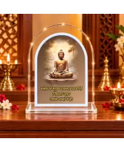 Buddha L Shape Acrylic Showpiece 3 X 3.5 Inch For Home, Office And Car (F175838)