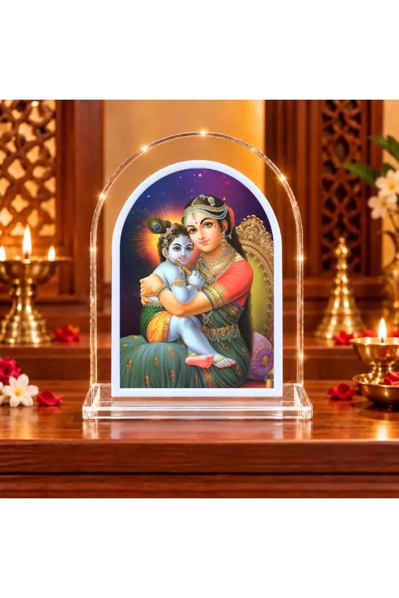 Yashoda L Shape Acrylic Showpiece 3 X 3.5 Inch For Home, Office And Car (F175840)