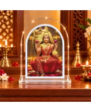 Goddess Lakshmi L Shape Acrylic Showpiece 3 X 3.5 Inch For Home, Office And Car (F175841)