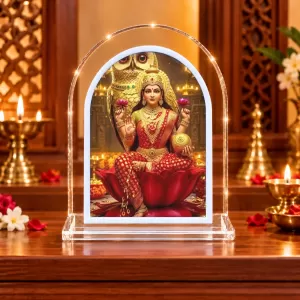 Goddess Lakshmi L Shape Acrylic Showpiece 3 X 3.5 Inch For Home, Office And Car (F175841)