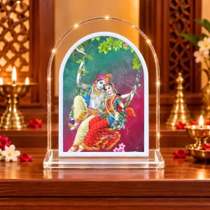 Radha Krishna L Shape Acrylic Showpiece 3 X 3.5 Inch For Home, Office And Car (F175847) Radha Krishna L Shape Acrylic Showpiece 3 X 3.5 Inch For Home, Office And Car (F175847)