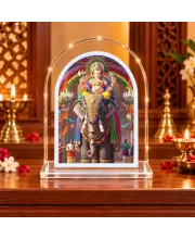 Lord Ganesha L Shape Acrylic Showpiece 3 X 3.5 Inch For Home, Office And Car (F175849)