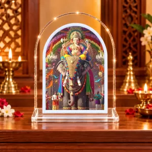 Lord Ganesha L Shape Acrylic Showpiece 3 X 3.5 Inch For Home, Office And Car (F175849) Lord Ganesha L Shape Acrylic Showpiece 3 X 3.5 Inch For Home, Office And Car (F175849)