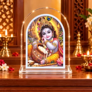 Lord Krishna L Shape Acrylic Showpiece 3 X 3.5 Inch For Home, Office And Car (F175851) Lord Krishna L Shape Acrylic Showpiece 3 X 3.5 Inch For Home, Office And Car (F175851)