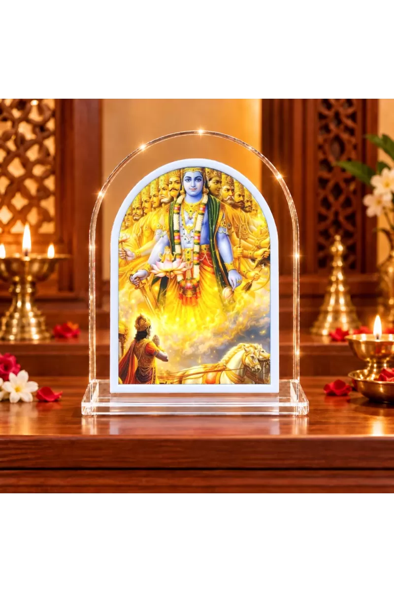 Lord Krishna L Shape Acrylic Showpiece 3 X 3.5 Inch For Home, Office And Car (F175852)