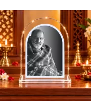 Neem Karoli Baba L Shape Acrylic Showpiece 3 X 3.5 Inch For Home, Office And Car (F175853)