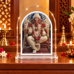 Lord Ganesha L Shape Acrylic Showpiece 3 X 3.5 Inch For Home, Office And Car (F175854) Lord Ganesha L Shape Acrylic Showpiece 3 X 3.5 Inch For Home, Office And Car (F175854)