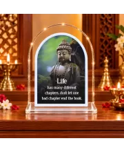 Buddha L Shape Acrylic Showpiece 3 X 3.5 Inch For Home, Office And Car (F175857)