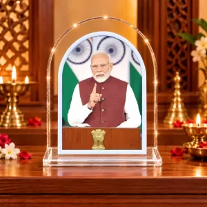 Narendra Modi L Shape Acrylic Showpiece 3 X 3.5 Inch For Home, Office And Car (F175858) Narendra Modi L Shape Acrylic Showpiece 3 X 3.5 Inch For Home, Office And Car (F175858)