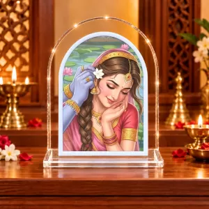 Shree Radha L Shape Acrylic Showpiece 3 X 3.5 Inch For Home, Office And Car (F175859) Shree Radha L Shape Acrylic Showpiece 3 X 3.5 Inch For Home, Office And Car (F175859)