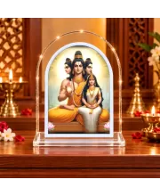 Lord Dattatreya L Shape Acrylic Showpiece 3 X 3.5 Inch For Home, Office And Car (F175860)