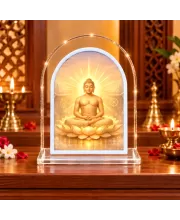 Buddha L Shape Acrylic Showpiece 3 X 3.5 Inch For Home, Office And Car (F175862)